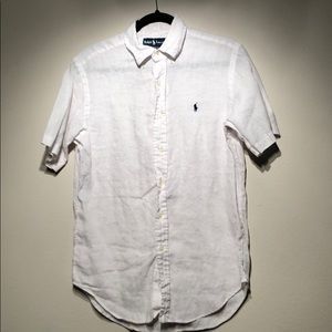 Men’s Ralph Lauren classic fit linen SS shirt